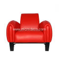 Red Franz Romero Bugatti Leather Lounge Chair